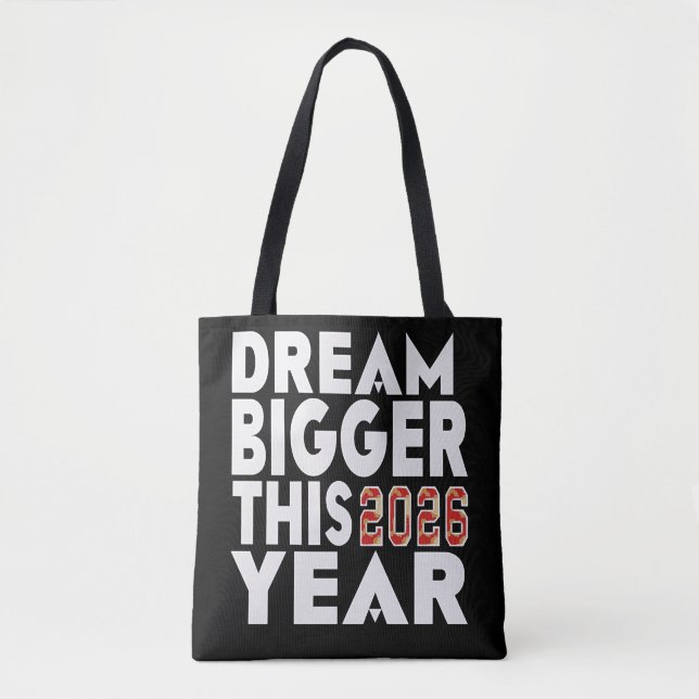 BOLSO DE TELA SUEÑA MÁS GRANDE (Anverso)