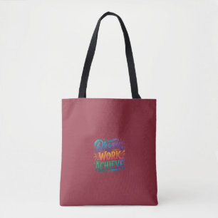 Bolso De Tela Sueña. Trabaja. Logra.