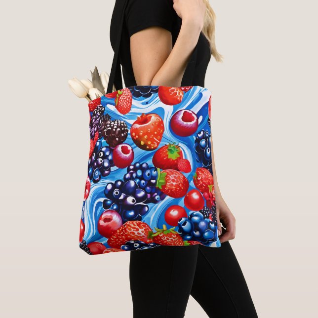 Bolso De Tela Sueño azul berrylicioso (Detalle)