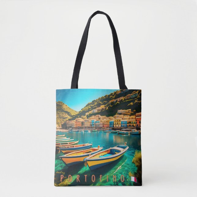 Bolso De Tela Sueño Con Portofino (Anverso)