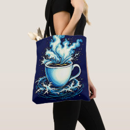 Bolso De Tela Sueño de café oceánico
