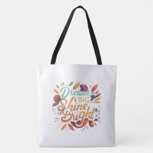 Bolso De Tela Sueño grande, brillante brillante - inspirador Tot