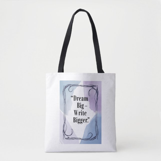 Bolso De Tela Sueño grande - Escribir más grande (Anverso)