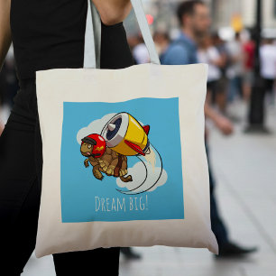 Bolso De Tela ¡Sueño Grande! Personalizado de tortuga dinámica m