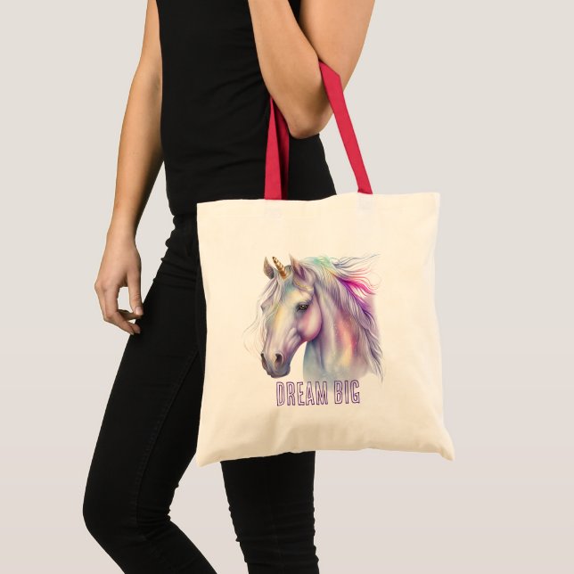 Bolso De Tela Sueño morado de unicornio (Anverso (producto))