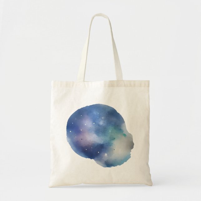 Bolso De Tela Sueños celestes: Una exploración acuarela (Frente)