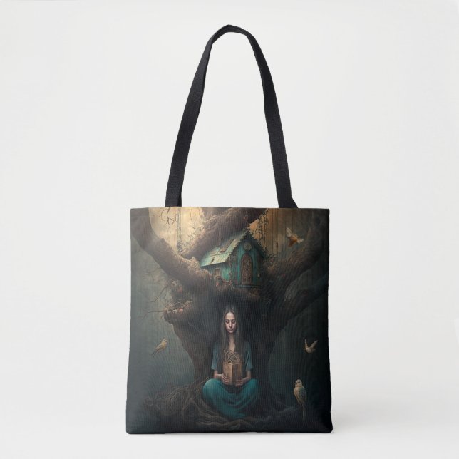Bolso De Tela Sueños de casa de pájaro (Anverso)