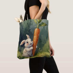 Bolso De Tela Sueños de conejito en Meadow: Whimsical Tote Bag