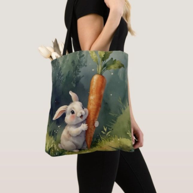 Bolso De Tela Sueños de conejito en Meadow: Whimsical Tote Bag (Subido por el creador)