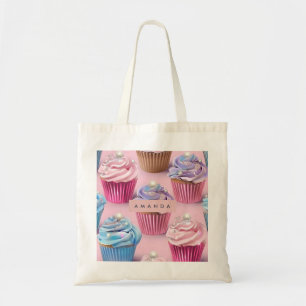 Bolso De Tela Sueños de Cupcakes Personalizados Caprichosos y Pa