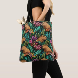 Bolso De Tela Sueños de Jungla de Carpincho Patrón de Superficie