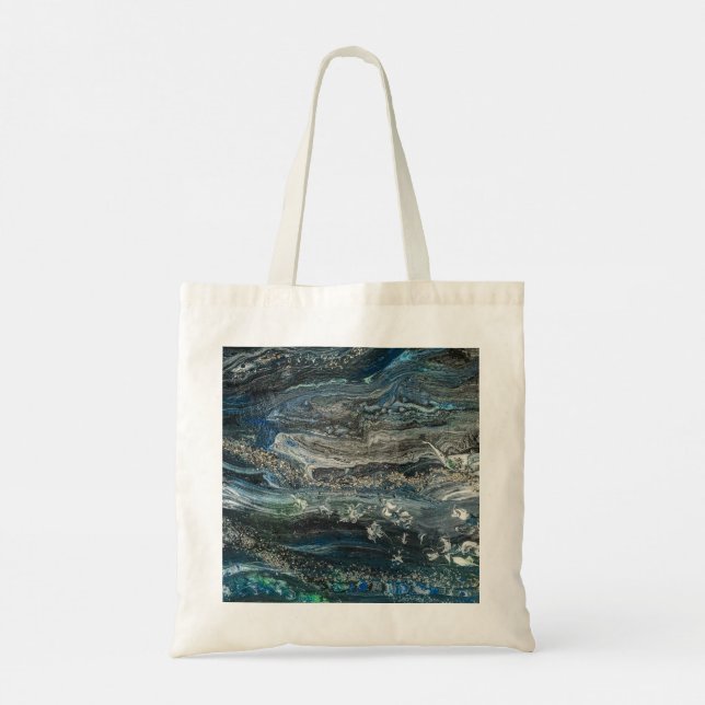Bolso De Tela Sueños de la pintura abstracta del Océano 20 (Reverso)