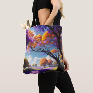 Bolso De Tela Sueños De Lavanda Bajo Los Cielos De Jacaranda,