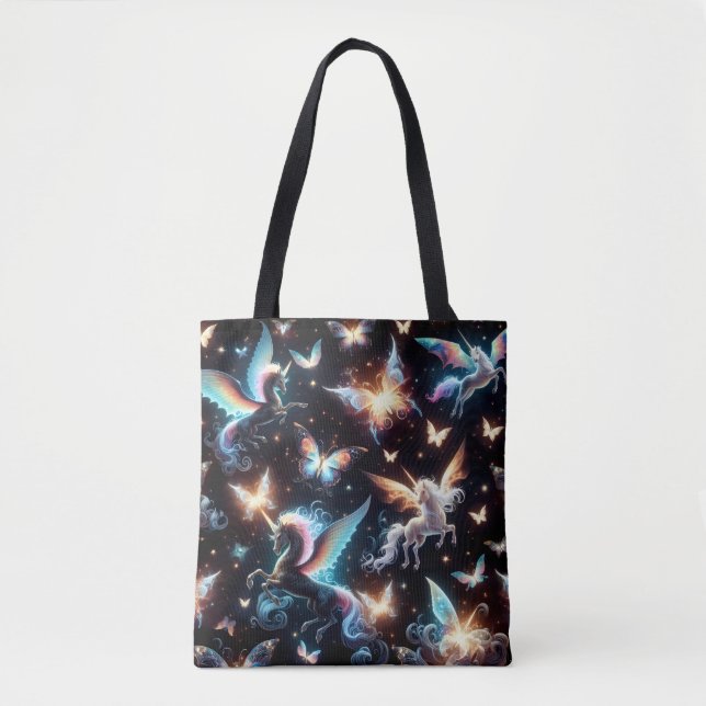 Bolso De Tela Sueños de Unicornio (Anverso)