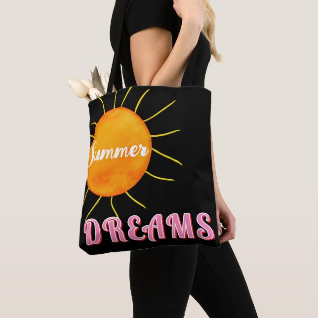 Bolso De Tela Sueños de verano rosados del atardecer (Detalle)