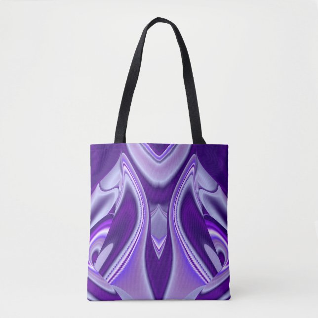 Bolso De Tela Sueños del arcoiris de flores moradas (Anverso)