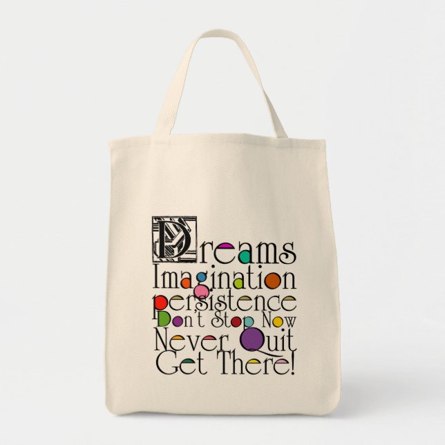 Bolso De Tela Sueños e Imaginación (Frente)