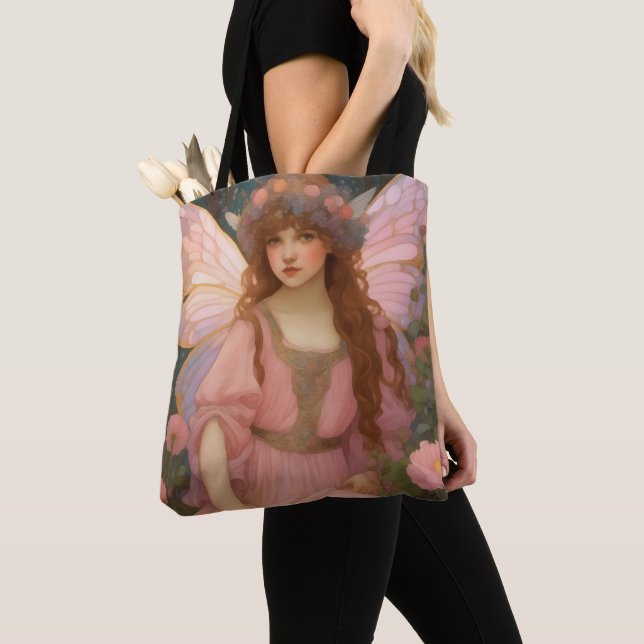 Bolso De Tela Sueños Encantadores: Un Retrato De Hada Rosa De Wh (Detalle)