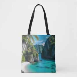 Bolso De Tela "Sueños turquesa en tus manos - Vena tropical