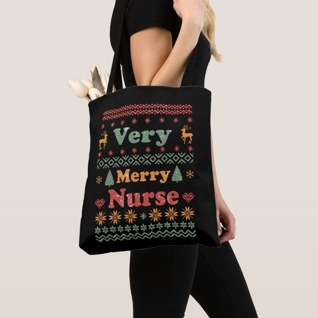 Bolso De Tela Suéter navideño feo (Detalle)