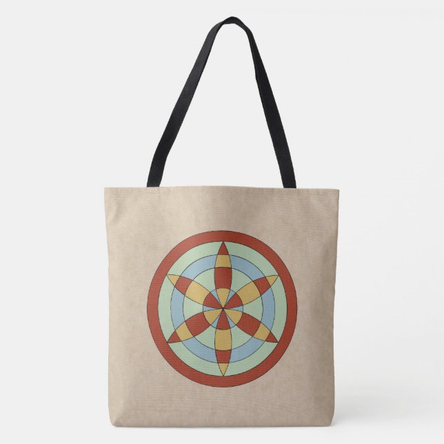 Bolso De Tela Suffolk Hexafoil (Daisy Wheel) Witch Mark (Anverso)