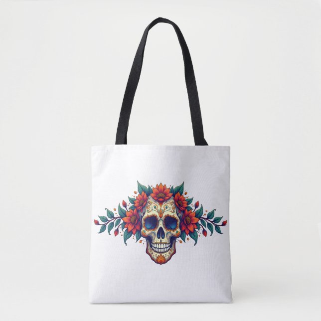Bolso De Tela Sugar Skull (Anverso)