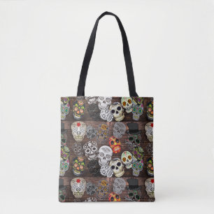 Bolso De Tela Sugar Skulls Halloween Bag