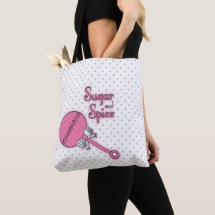Bolso De Tela Sugar y especias Polka Polka Polo Bebé Rattle