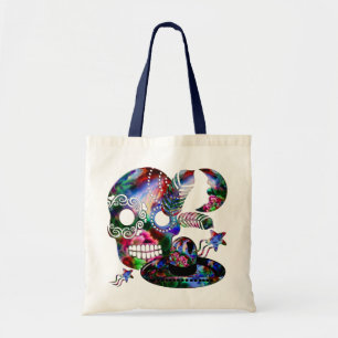 Bolso De Tela Sugarland Psychedelle Grinnin' Skull Mexicano