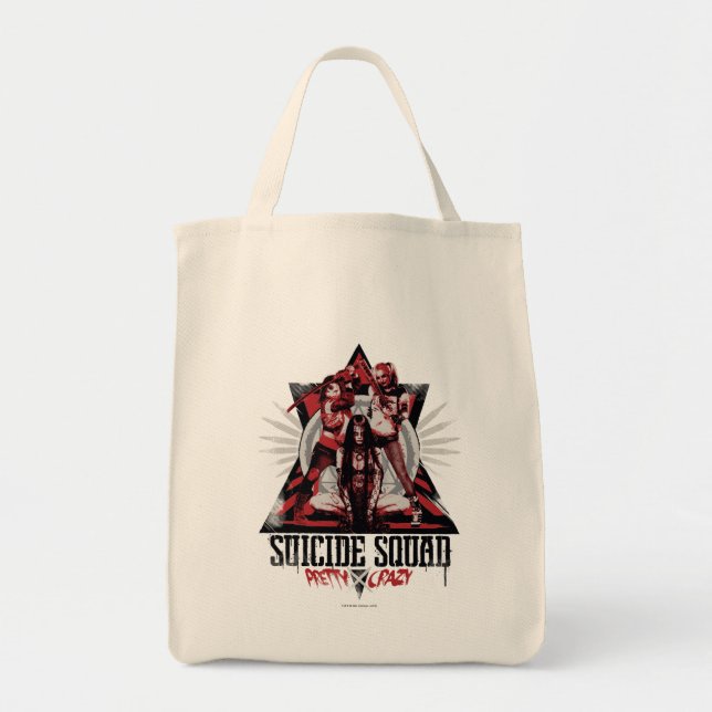 Bolso De Tela Suicide Squad | Pretty Crazy Squad Girls (Frente)