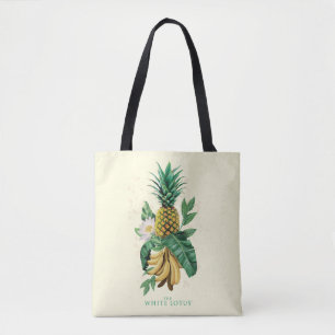 Bolso De Tela Suite de piña en el Lotus blanco