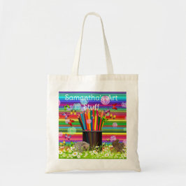 Bolso De Tela Suministros de arte y libros para el regreso a cla