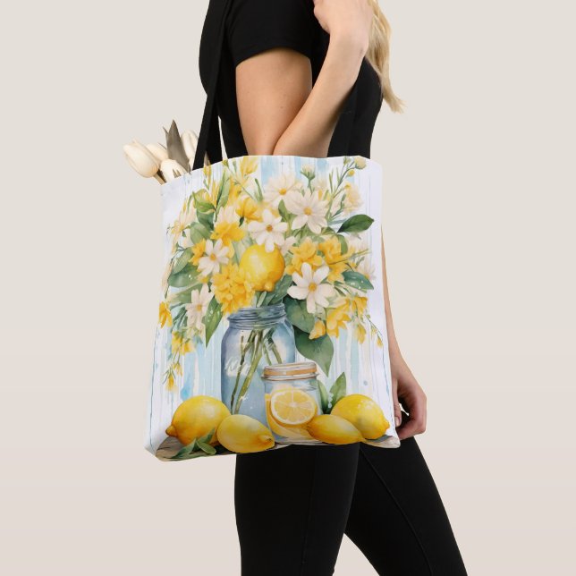 Bolso De Tela Summer Lemon Blossom Jar (Detalle)