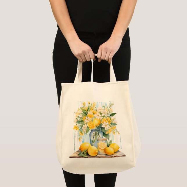 Bolso De Tela Summer Lemon Blossom Jar (Anverso (producto))
