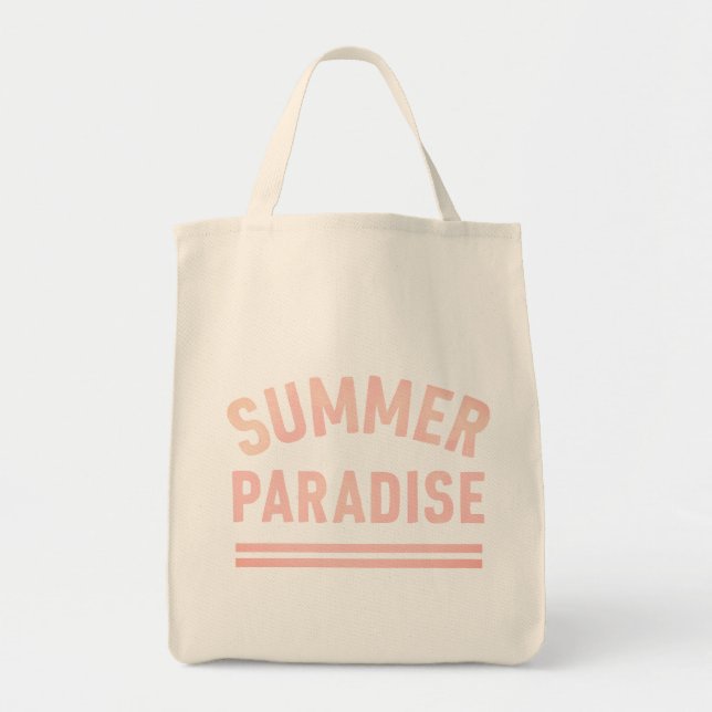 Bolso De Tela Summer Paradise T-Shirt - Pastel Styl (Frente)
