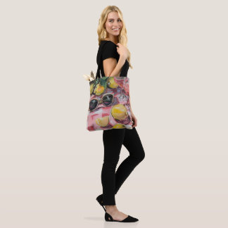 Bolso De Tela Summer Still Life with Lemons, Sunglasses totebag