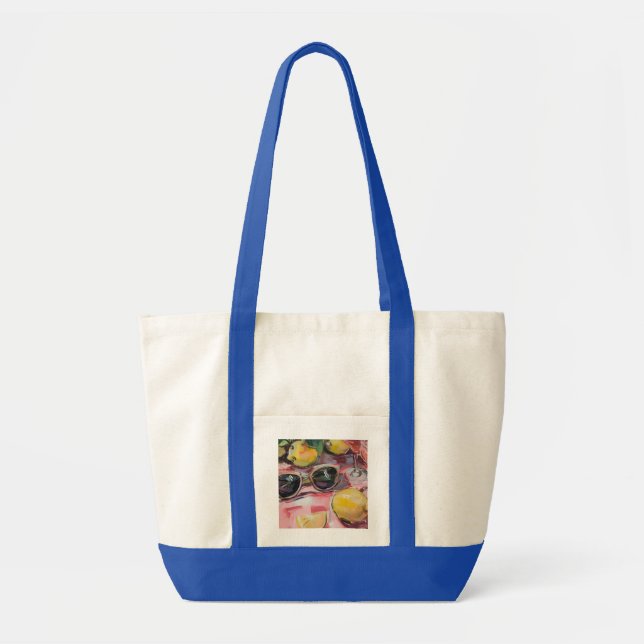 Bolso De Tela Summer Still Life with Lemons, Sunglasses totebag (Frente)