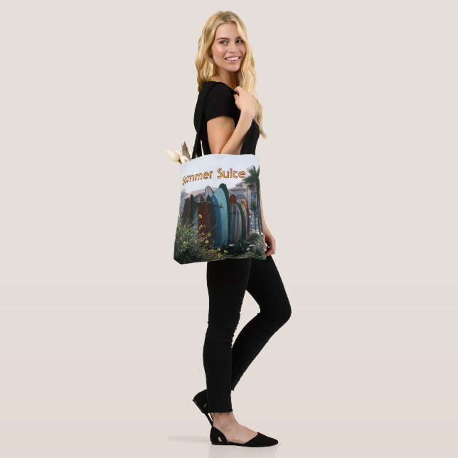 Bolso De Tela Summer Suite Surfboards y palmeras (Puesto)