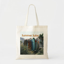 Bolso De Tela Summer Suite Surfboards y palmeras