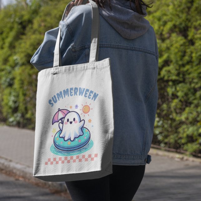 Bolso De Tela Summerween Summer Halloween Holiday Pastel Ghost (Subido por el creador)