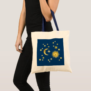 Bolso De Tela Sun, luna y estrellas