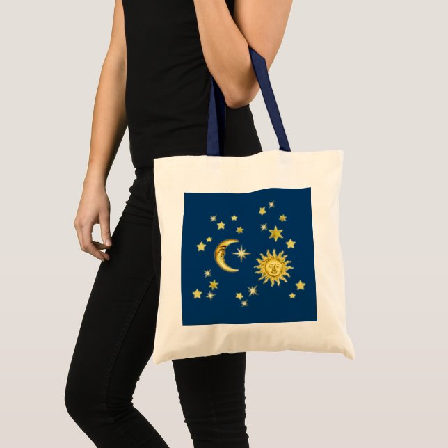 Bolso De Tela Sun, luna y estrellas (Anverso (producto))