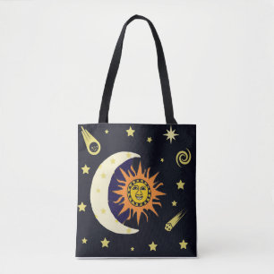 Bolso De Tela Sun Moon y Stars