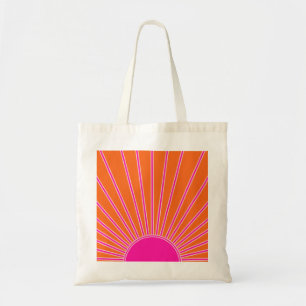 Bolso De Tela Sun Sunrise Orange And Hot Pink Preppy Sunshine