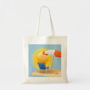 Bolso De Tela Sun y parasol de playa