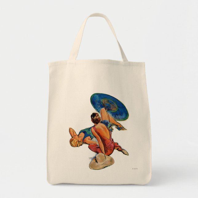 Bolso De Tela Sunbathers (Frente)