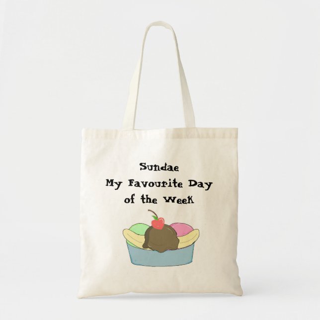 Bolso De Tela Sundae Mi Día Favorito... (Frente)