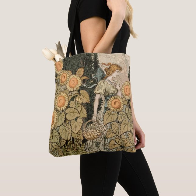Bolso De Tela Sunflower Art Nouveau Garden Grasset Mujer (Detalle)