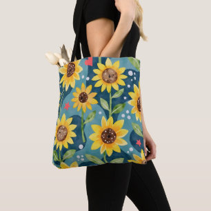 Bolso De Tela Sunflower brillante