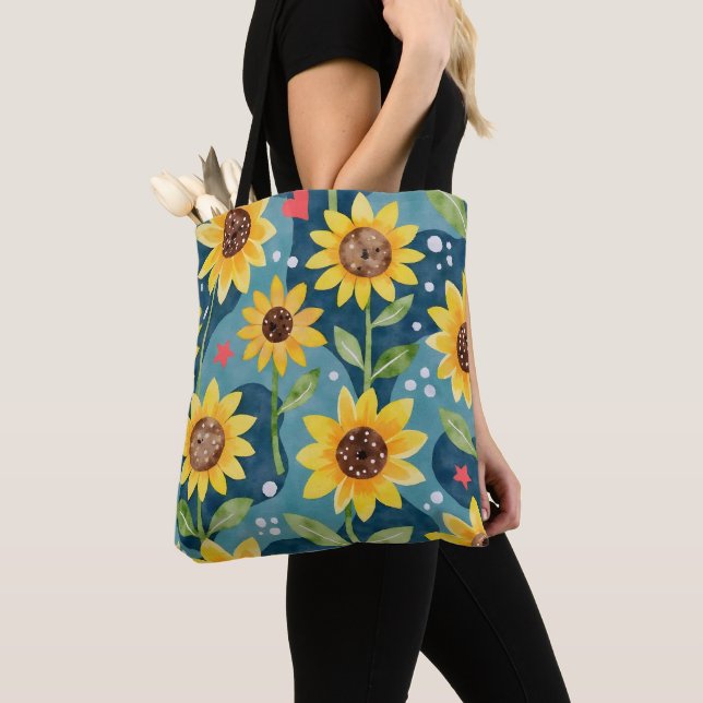 Bolso De Tela Sunflower brillante (Detalle)